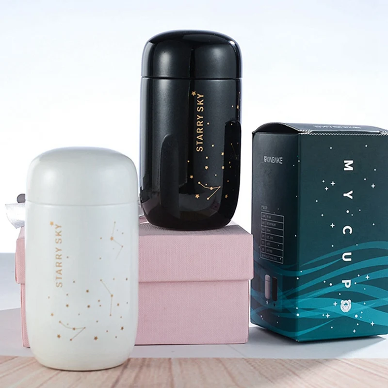 

1PC 200ML BOTTLE STARRY SKY STAINLESS STEEL VACUUM FLASK MINI SMALL CAPACITY PROTABLE LEAKPROOF COFFEE MUG