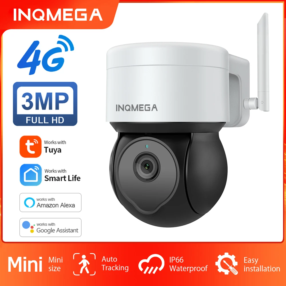 

IP-камера INQMEGA Tuya, 4G, 3 Мп, для системы умного дома, 1080P