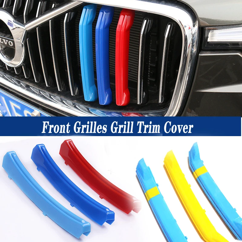 

For Volvo S60 LS90 LXC40 XC60 XC90 XC70 V90 CC S90 S40 V60 Car M 3-pcs Swedish color front grille cover parts
