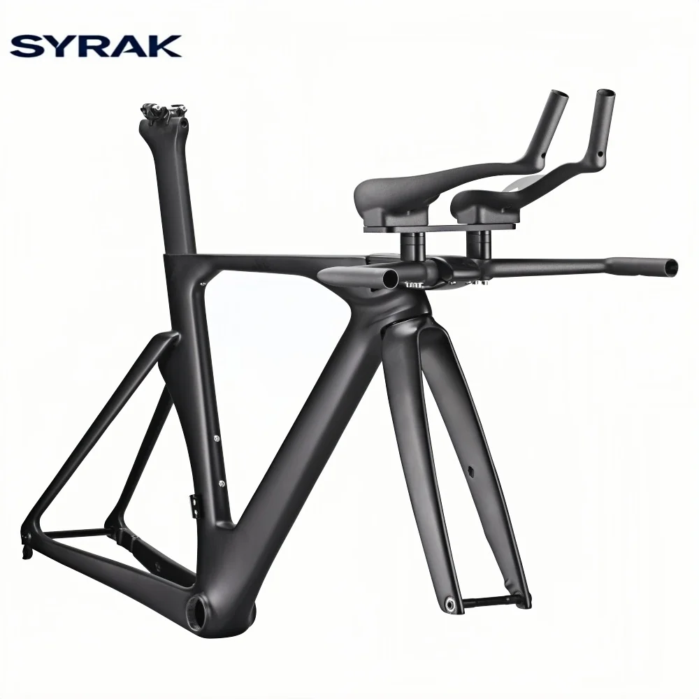Фото SYRAK 2026 Новый T1100 Carbon TT Frame Велосипед для триатлона BB386 S M L Рама Дисковый тормоз Внутренний трос Time Trial Велосипедная рама №3