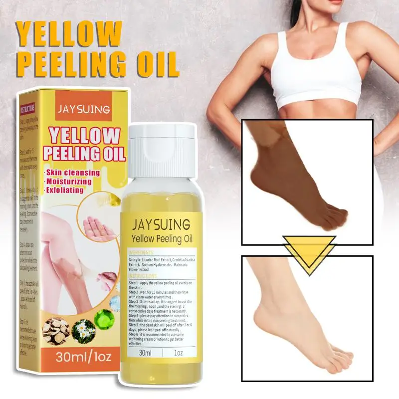 

Yellow Peeling Oil Bleaching Dark Skin Spots Remove Dead Skin Lighten Melanin Scrub Exfoliating Whiten Moisturize Body Skin Care