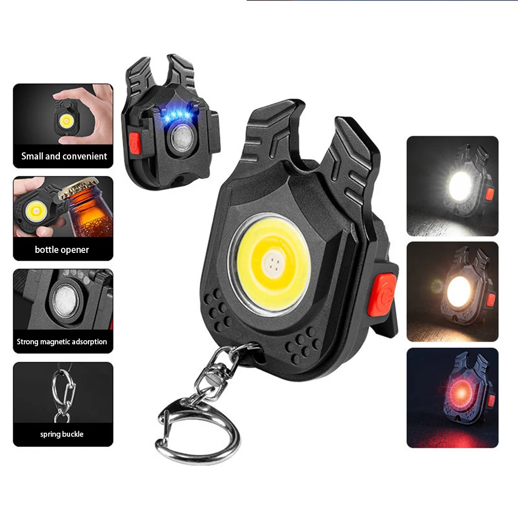 

COB Light Rechargeable Keychain Foldable 500 lm Outdoor Waterproof Fast Charging Flashlight Working Hiking Emergency