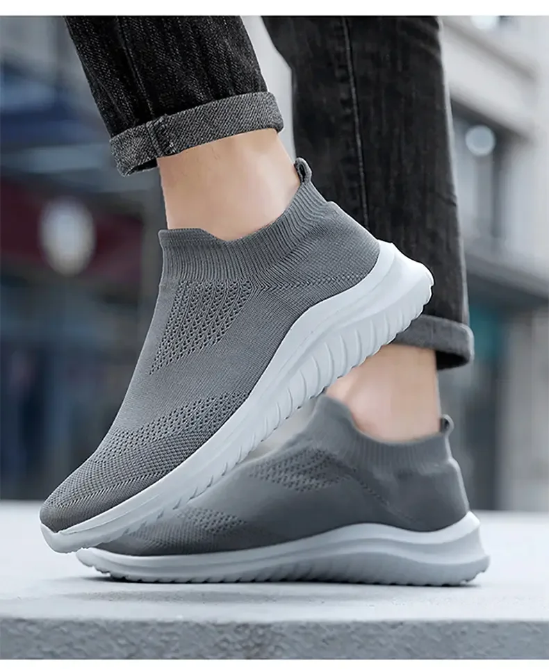 

Мужские весенне-осенние сетчатые Повседневные высокие спортивные туфли для влюбленных на толстой нескользящей подошве легкие кроссовки б...