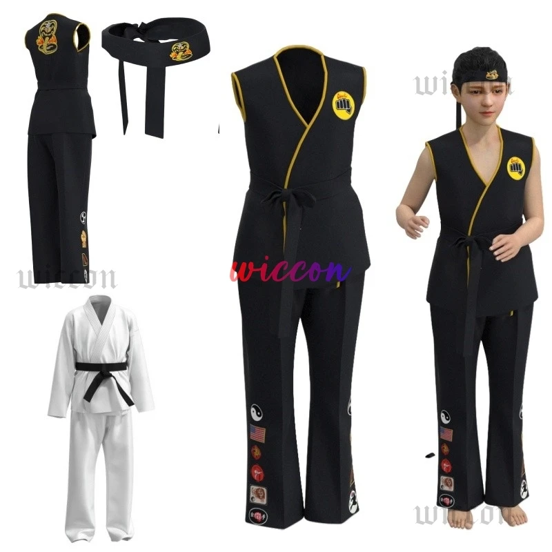 Костюм карате KOF Cobra Kai черный белый