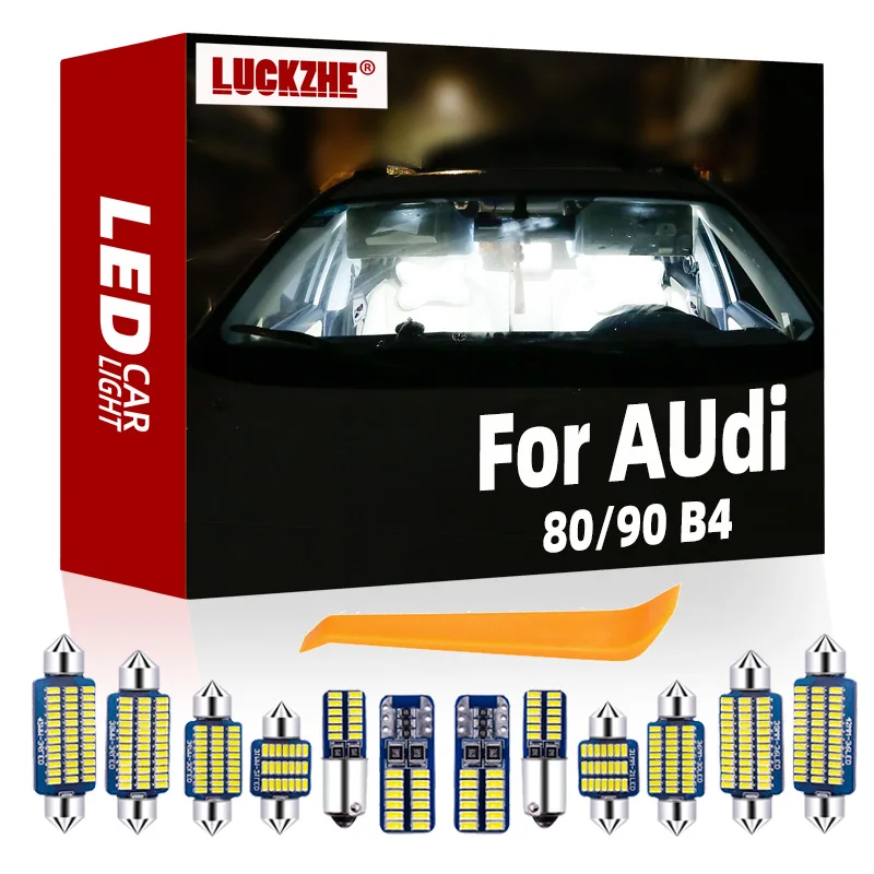 

LUCKZHE For Audi 80/90 B4 1991-1996 LED Interior Lights Canbus Reading Dome Map Trunk License Plate Light Auto Lamp Bulbs Canbus