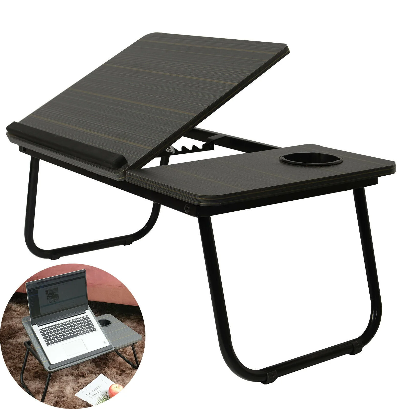 

Foldable Laptop Bed Table Stand Sofa Lap Tray Adjustable Portable Computer Desk