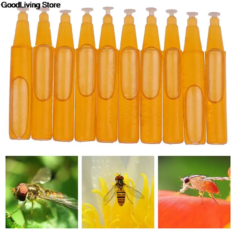 

10Pcs/Bag 2 Type Fruit Fly Attractant 2ml Trap Bait Beekeeping Beehive Tool Killer Swarm Trapping Tool Liquid No Pollution