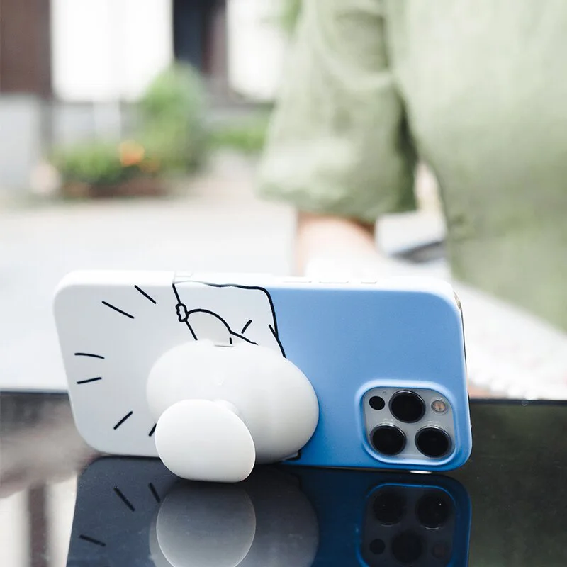 Magnetic Cell Phone Holder for Magsafe Accessories Phone Stand for Iphone 12 13 14 Finger Grip Phone Ring Holder with Light