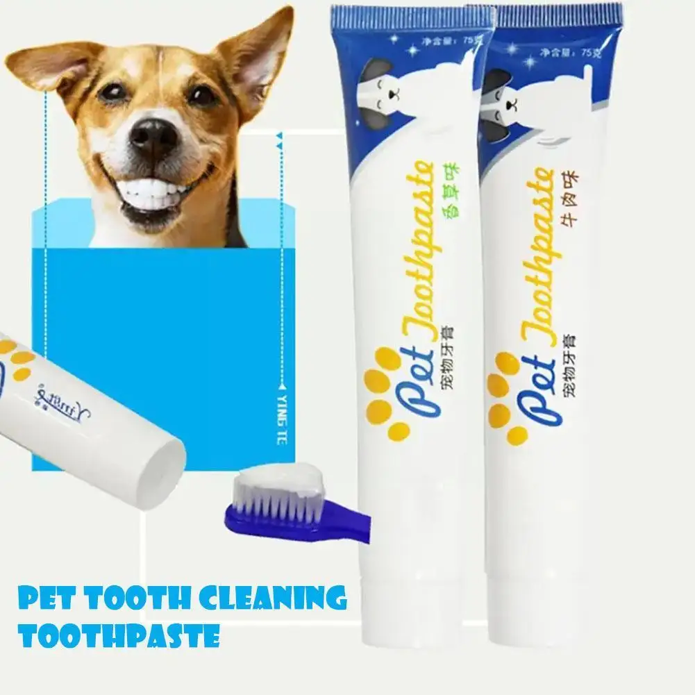

Pet Beef Flavor Toothpaste And Dog Oral Cleaning Care Dental Remove Toothpaste Bad Pet Breathe Vanilla Flavor Supplies R7r1
