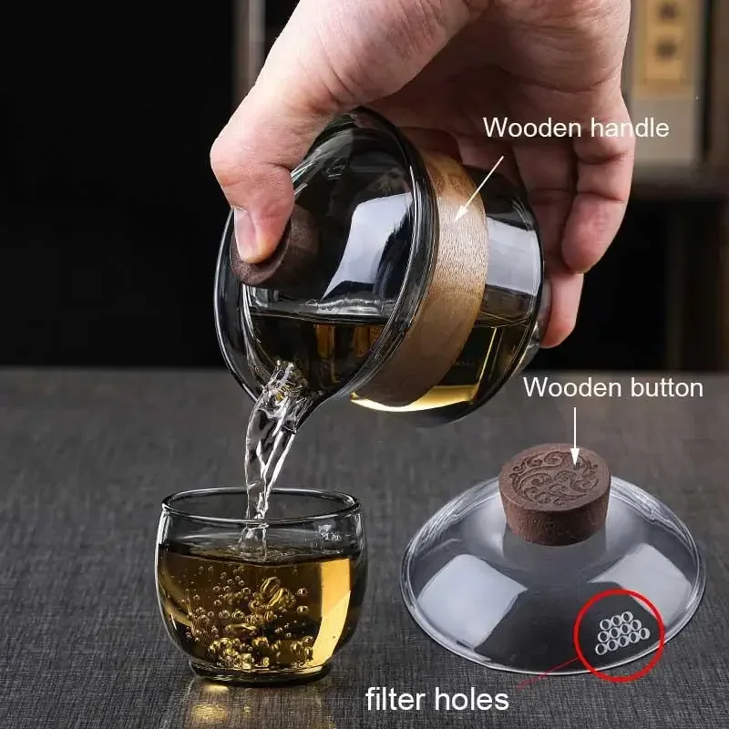 Чайная чашка Gaiwan из японского стекла объемом 230 мл чайная термостойкий