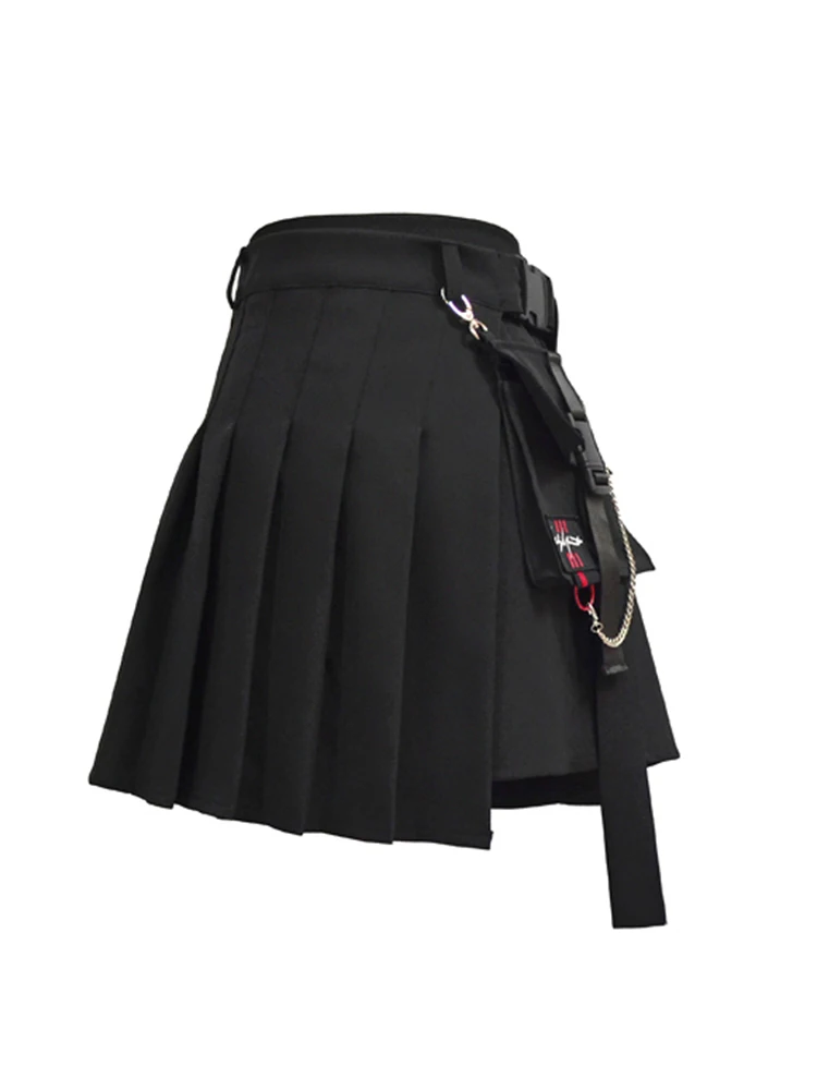 Женские юбки в стиле преппи весенне-летние Женская мини-юбка с высокой талией на