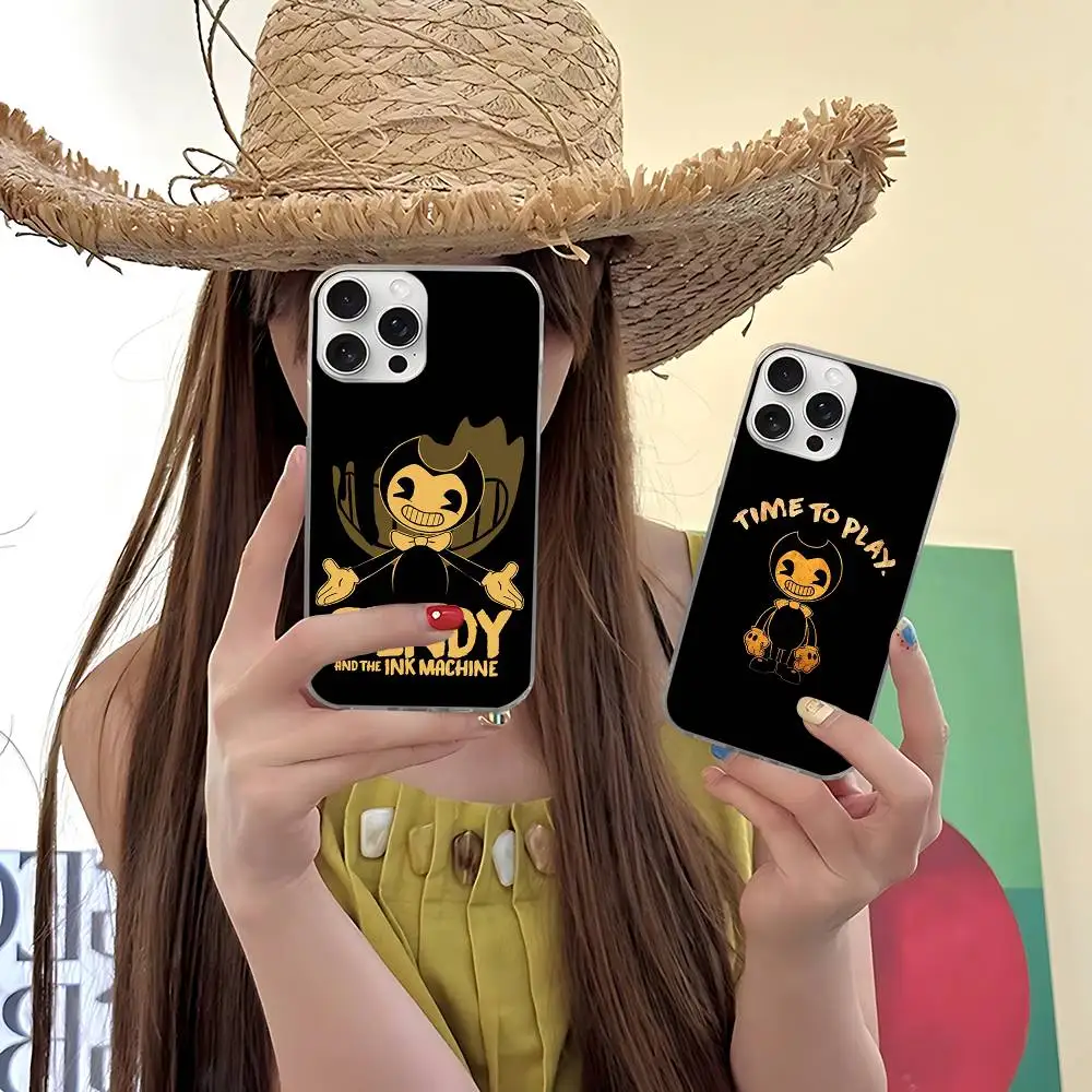 Фото Классический чехол для телефона B-Bendy And The I-Ink M-Machine для iPhone 17 16 15 14 13 12 11 Plus Pro Max, сатиновый, глянцевый №5