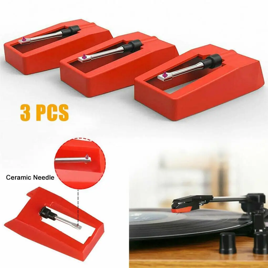 

3 Pcs Record Player Needles Turntable Phonograph Cartridge