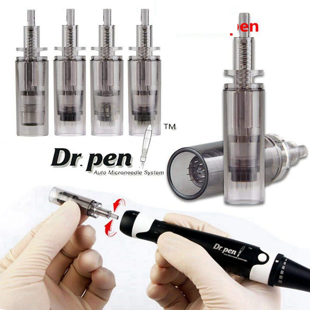 

10/50PCS Dr.pen A7 Needle Cartridges DermaPen 9/12/36/42 Nano Pins Tattoo Needles Microneedling Bayonet Gray Micro Needle