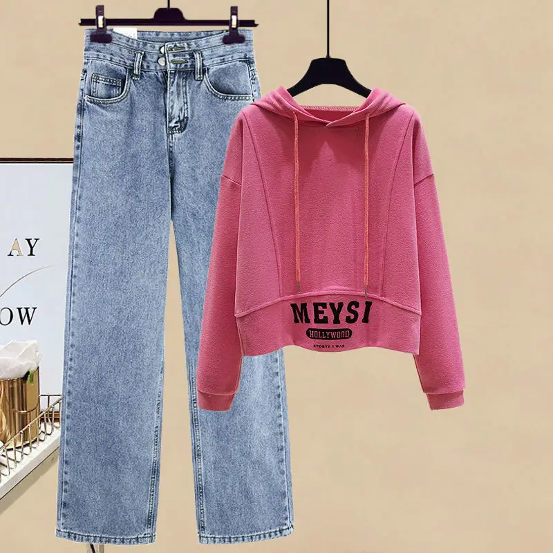 

New Ladies Casual Wear Suit Sportswear Suit Female Solid Color Pullover Hoodies and Pants Suit Woman Fashion Two Piece Suit G408