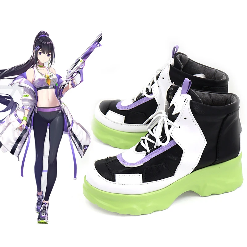 Синий архив Cos Otohana Sumire зеленая женская обувь для косплея на толстой подошве