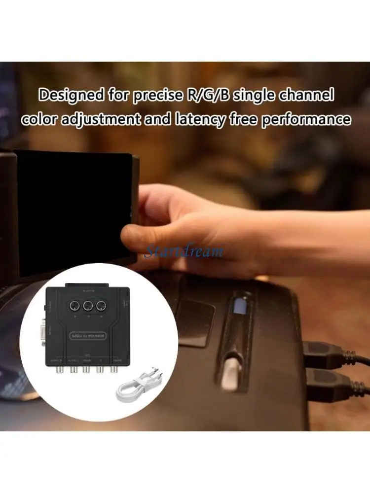 Фото Эффективный адаптер RGBS SCART VGA для YPBPR, адаптер для консолей для геймеров K92C №1
