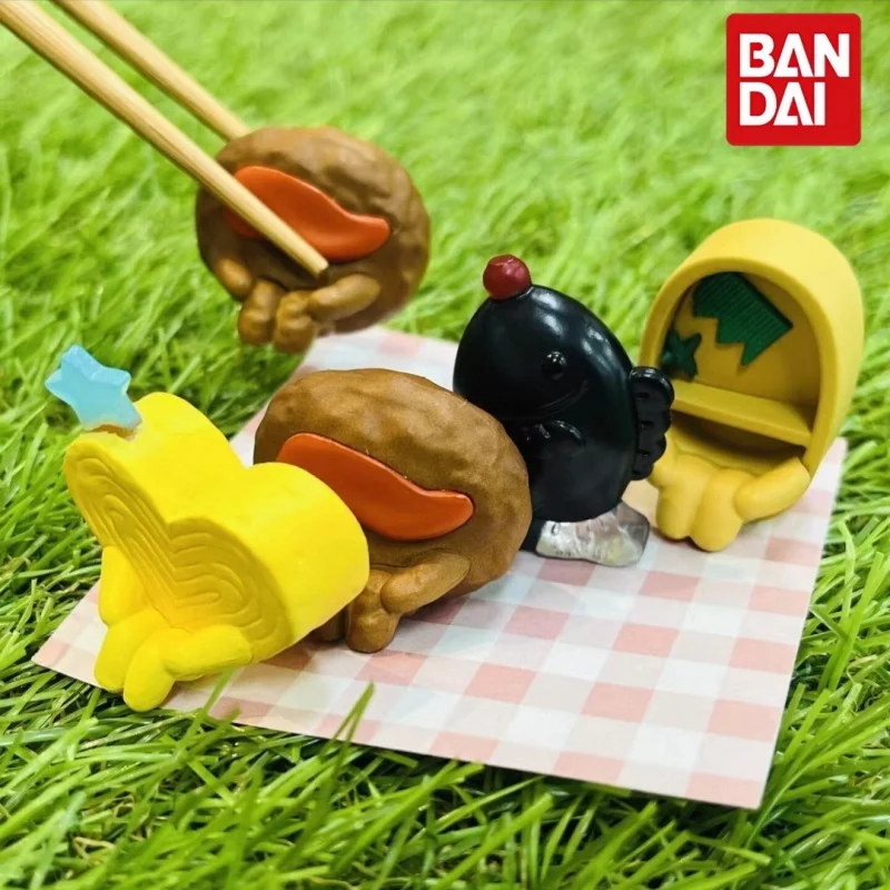 Фото Коллекционные мини-фигурки Bandai Gashapon Machiboke Bento, выпуск 4: Рисовые шарики, мясные котлеты, соевые бутылочки, бенто-бокс, декор для рабочего стола №1