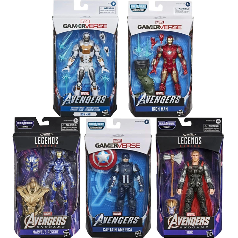 Hasbro Original Marvel Legends Gamerverse Avengers Captain America Iron Man Starboost Armor Iron Man Rescue 6 Inch Action Figure