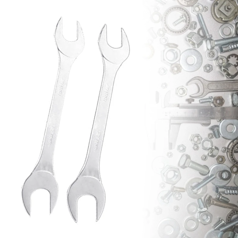 

2Pcs Double Headed Spanner High Carbon Steel Socket Wrench Spanner Repair Tools