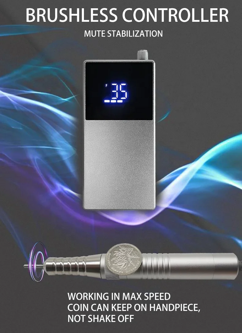 2023 24 Вт 35000 об/мин алюминиевая оболочка brocas para heart punte fresa nail drill