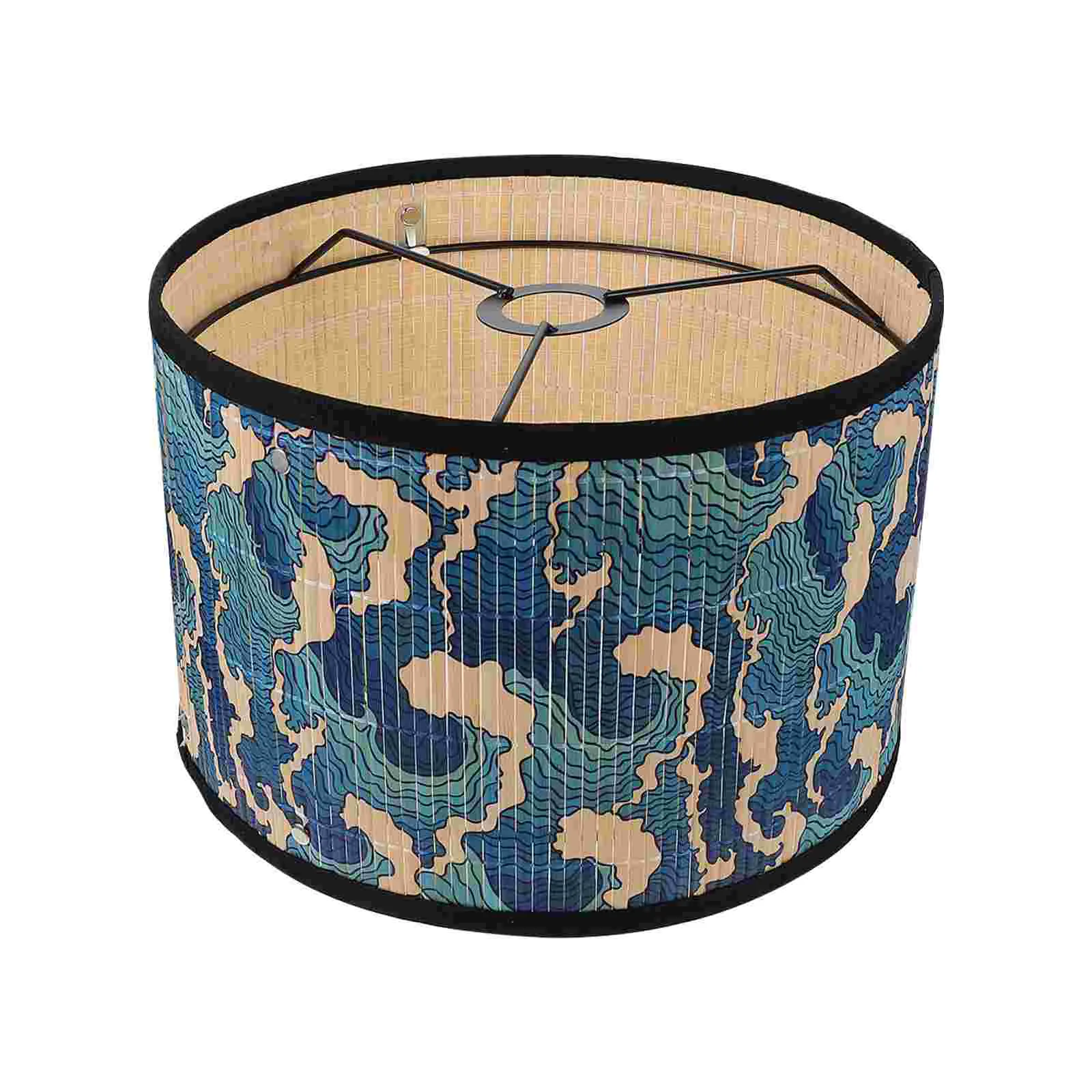 

Lamp Housing Creative Lampshade Decor Vintage Pendant Light Chandelier Cover Bamboo Color