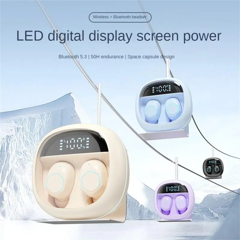 

Sports Headset Mini And Compact bluetooth-compatible 5.3 Headset Extra Long Range Easy To Wear Touch Control Headset