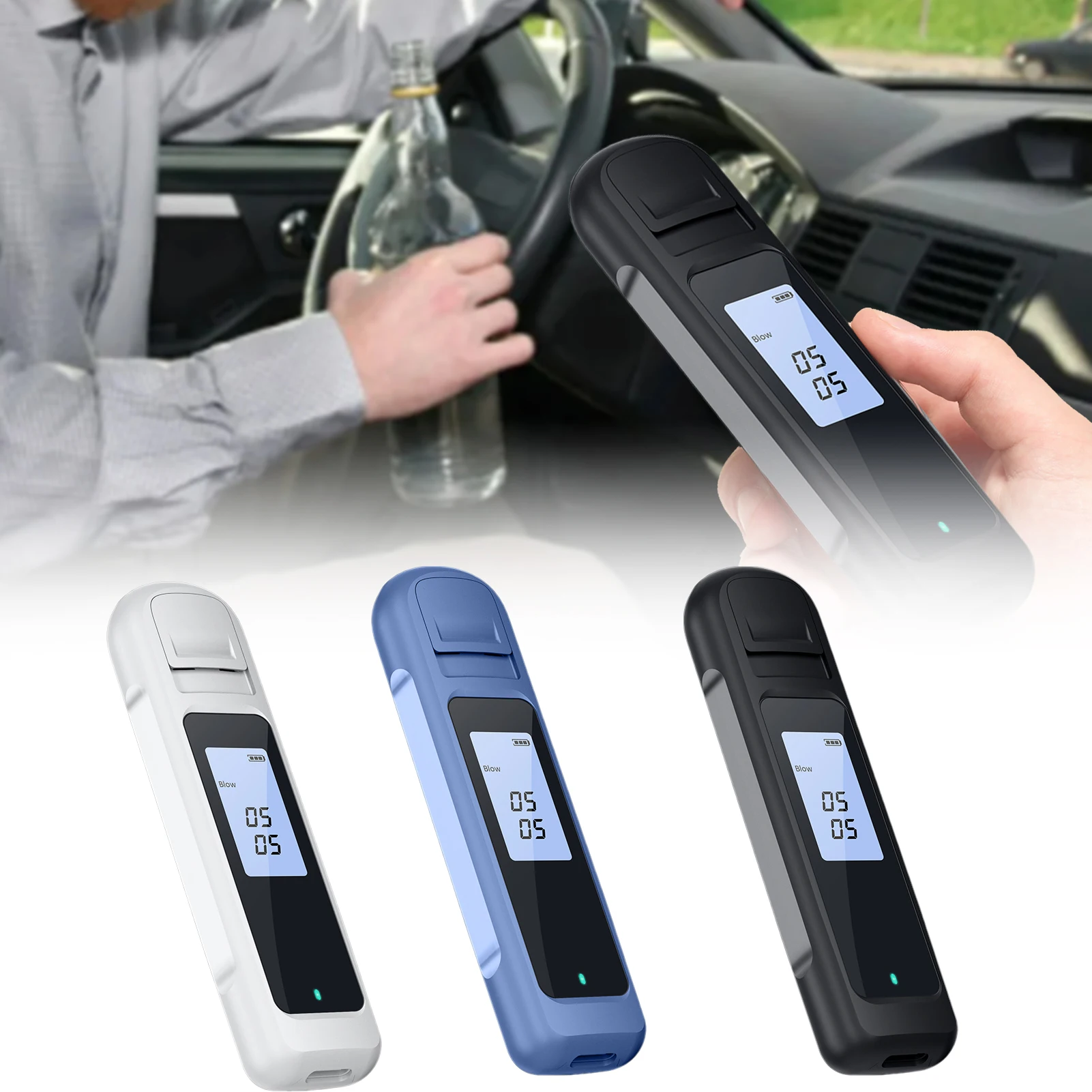 

Тестер дыхания, Бесконтактный Высокоточный Алкотестер с USB-зарядкой и цифровым экраном