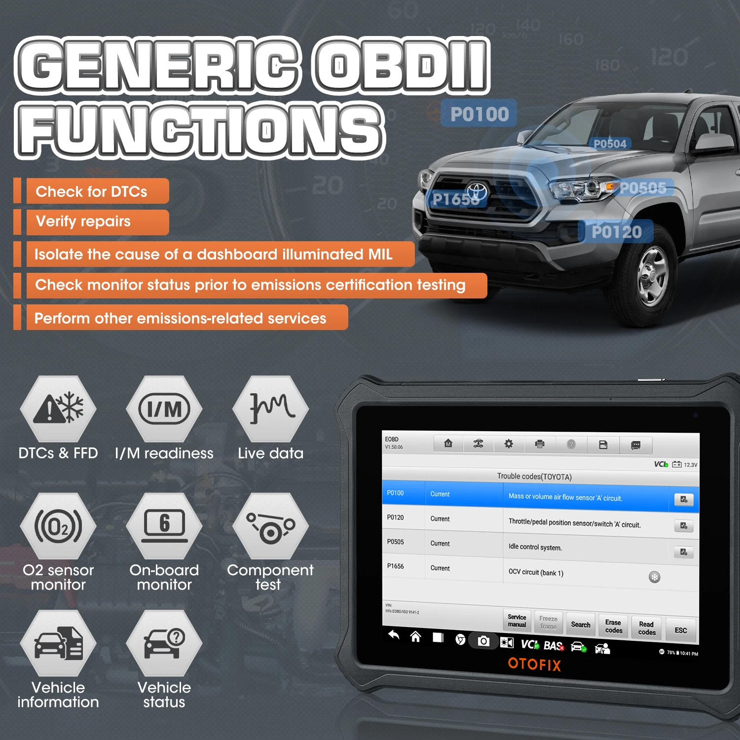 Autel OTOFIX D1 Lite OBD2 сканер автомобильный Bluetooth беспроводной диагностический