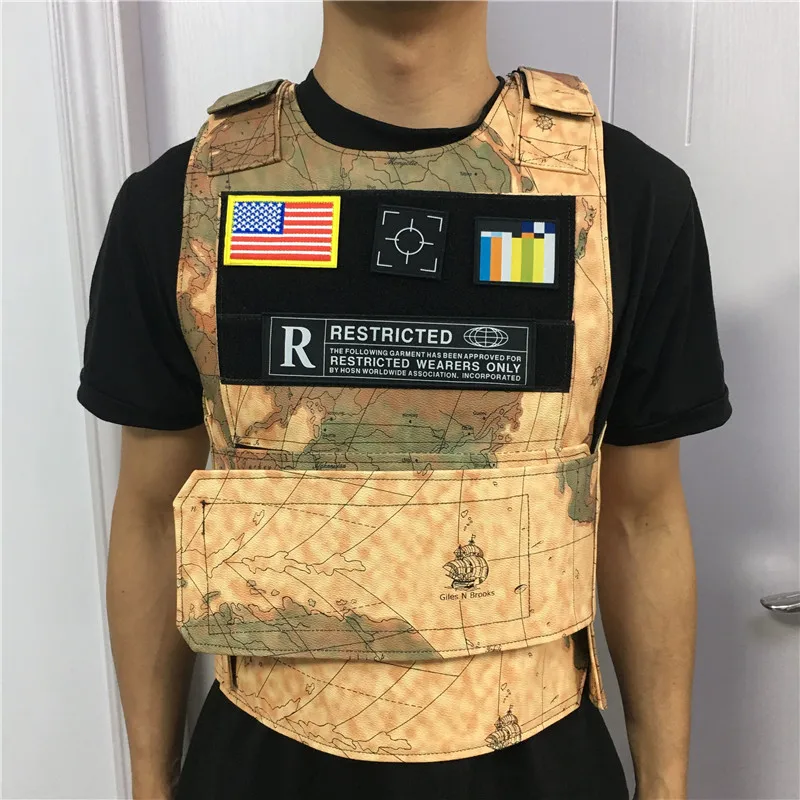 

Men vests Tactical Vest Military vests Leather vest Hiphop rapper night club dancer vest Street fashion La ropa de los hombres