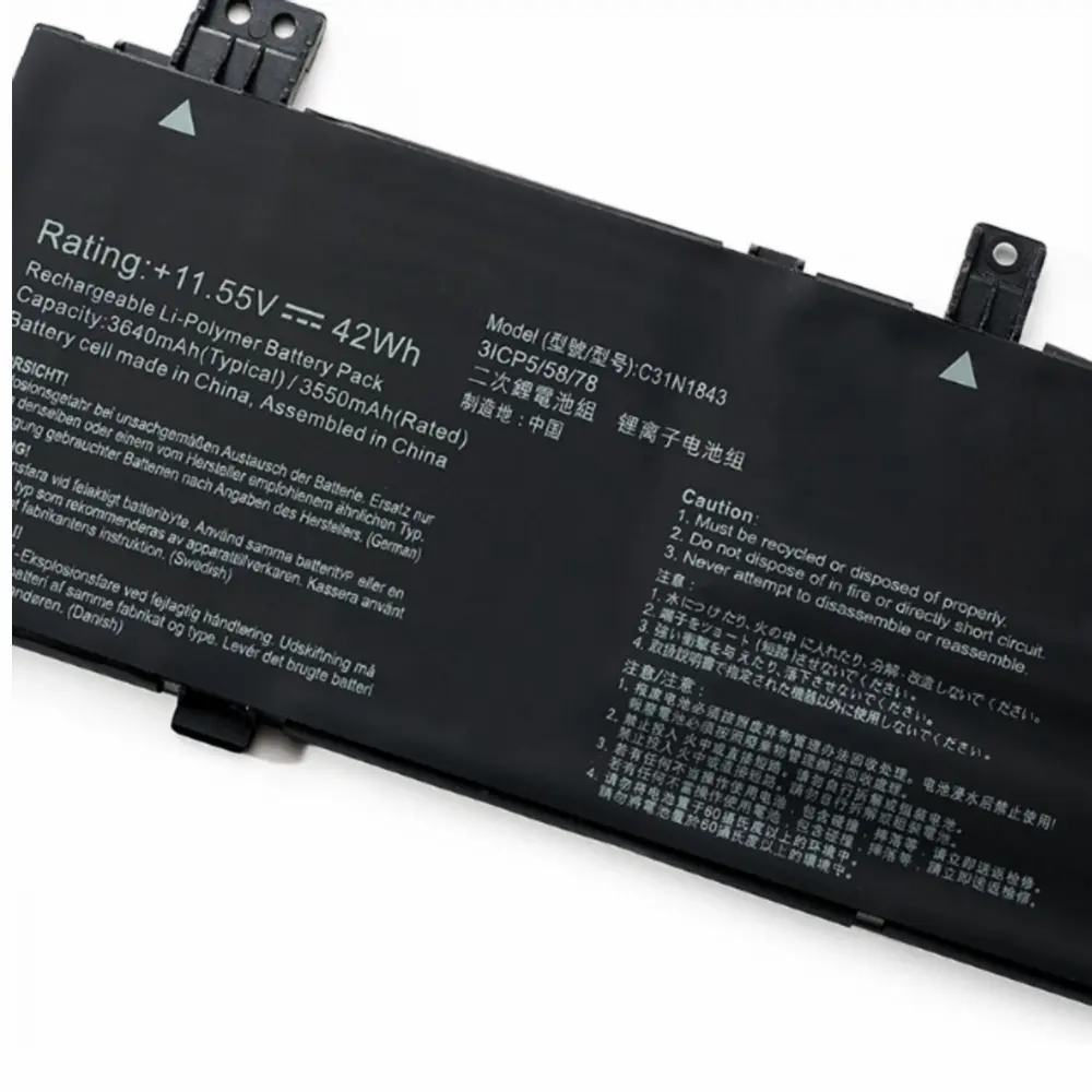 Высококачественный аккумулятор для ноутбука C31N1843 ASUS VivoBook X432FA X532FL S14 S432 S432FA S432FL S15