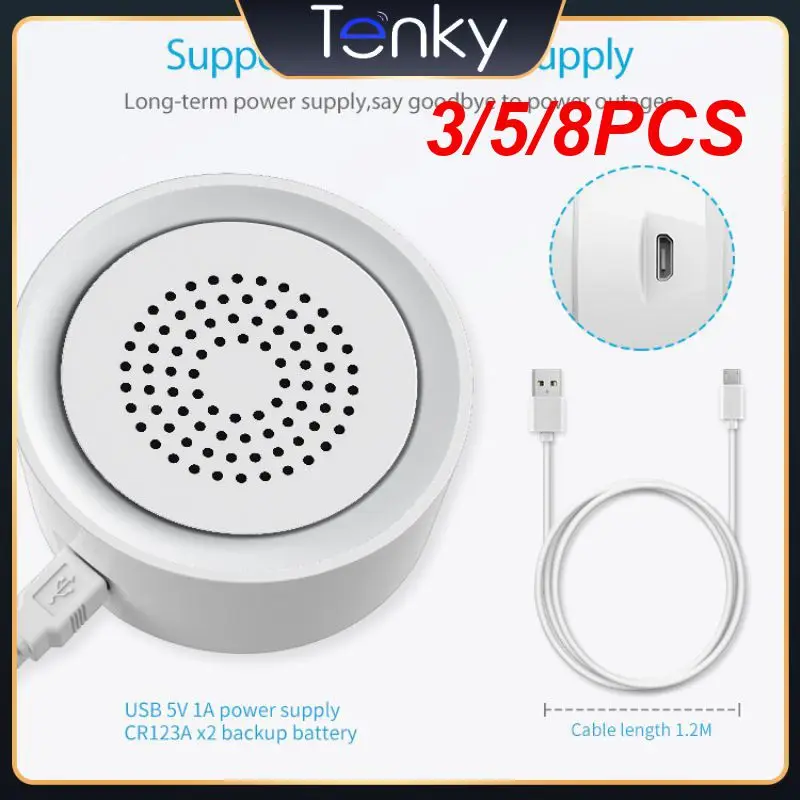 

3/5/8PCS Universal Sound Light Detector Sensor Wifi App Remote Alarm Wireless Siren Alarm Tuya Smart Life