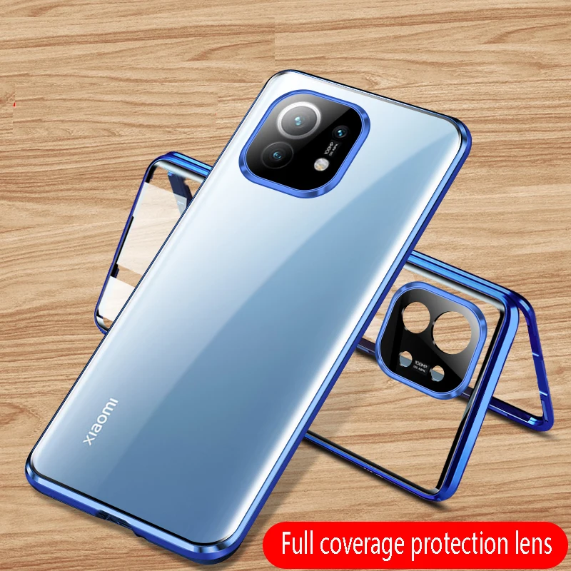 

360 Double Sided Magnetic Adsorption Metal Case For Xiaomi Mi Poco M3 Pro 5G Mi Poco M2 Glass Cover Camera Lens Protector Film
