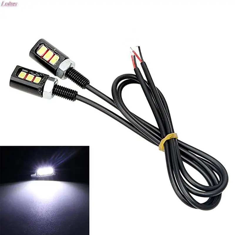 

2pcs Car Screw Bolt LED Light Car Auto Motorcycle Number License Plate Lamp Turn Signal Tail Lights 12V 5630SMD 3LED Lights