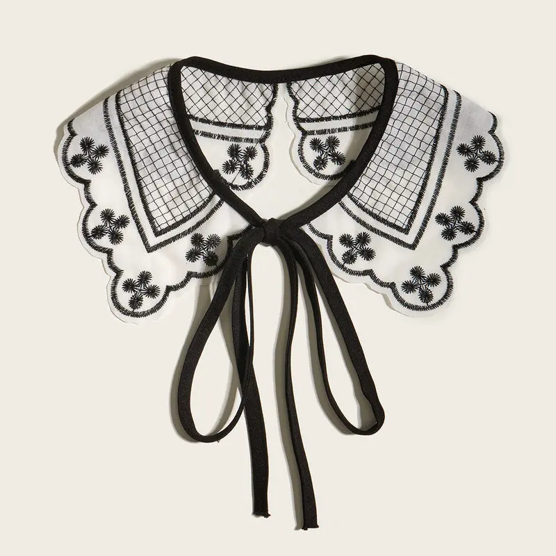 

Girls Lapel Fake Collar Shawl for Women Shirt Neckwear Nep Kraagje Female Shirt Detachable Collars Removable False Collar