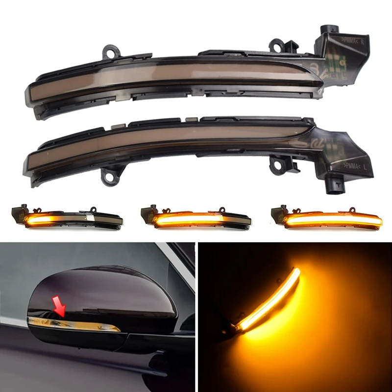 

Rear View Mirror Indicator Dynamic LED Turn Signal Lights Flowing Blinker For XE XF XJ F-TYPE XKR I-PACE X250 X260
