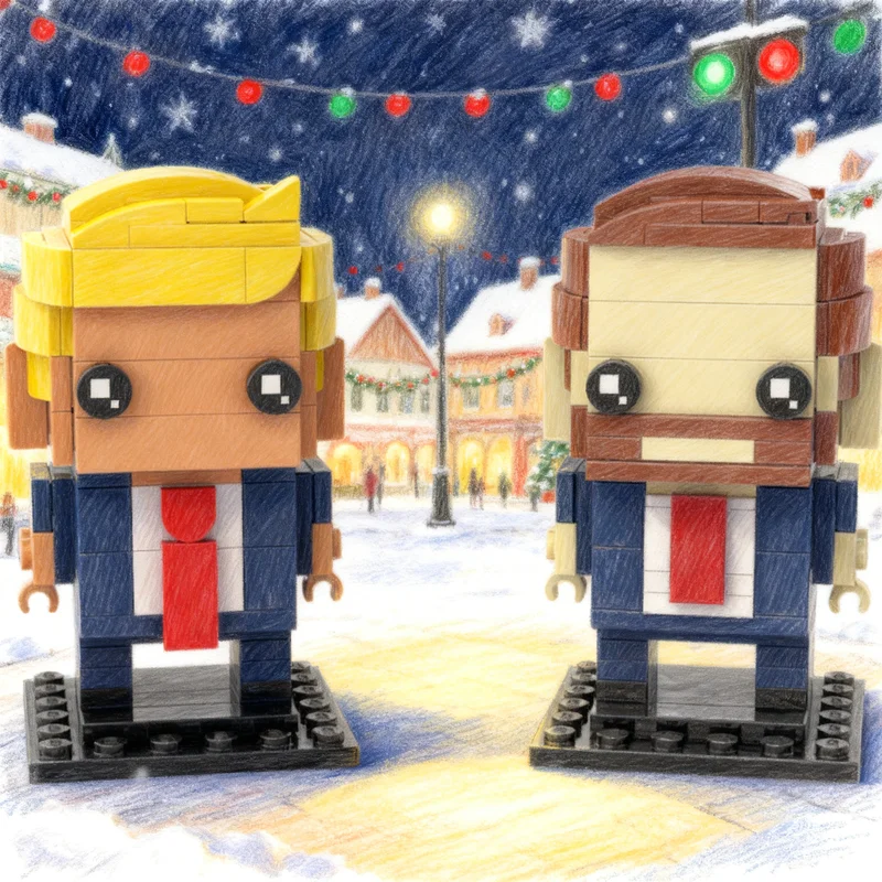 259 деталей MOC Дональд Трамп и Джей Ди Вэнс BrickHeadz Модель Архитектурных Блоков Конструктор Подарок на Рождество Творческий Подарок на День Рождения 3D (art.: 3920dcc5fa9bb) - 3920dcc5fa9bb