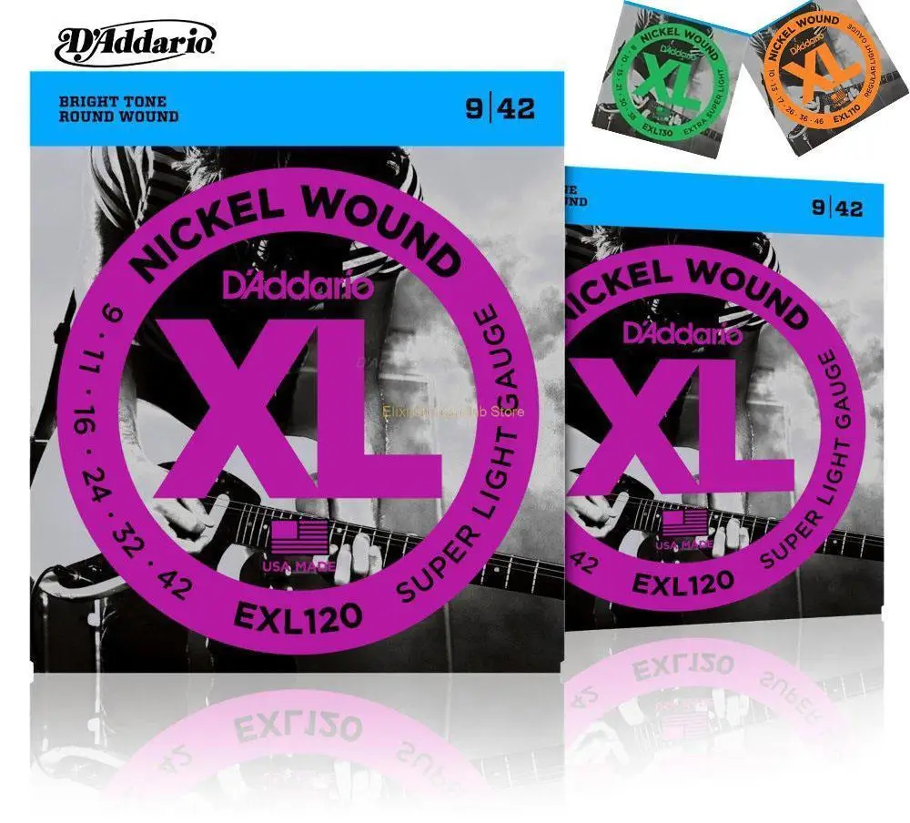 

Струны для электрогитары D'Addario EXL110 EXL120 /130, 3 шт./упаковка