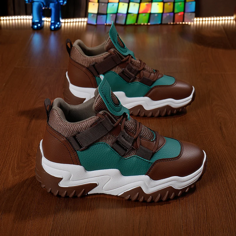 

Woman's Sports Shoes Fashion Block Color Casual Comfortable Ladies Sneakers Non-slip Chunky Outdoors Women Vulcanize Shoes