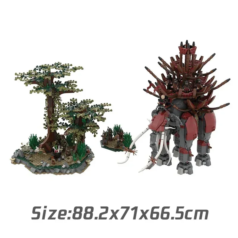 Кольца Модель фильма Moc Строительные кирпичи Кавалерия Амбуш Боевая технология