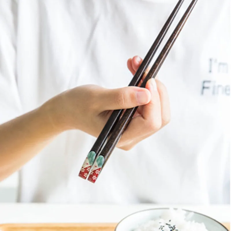 5 пар многоразовые деревянные палочки для еды