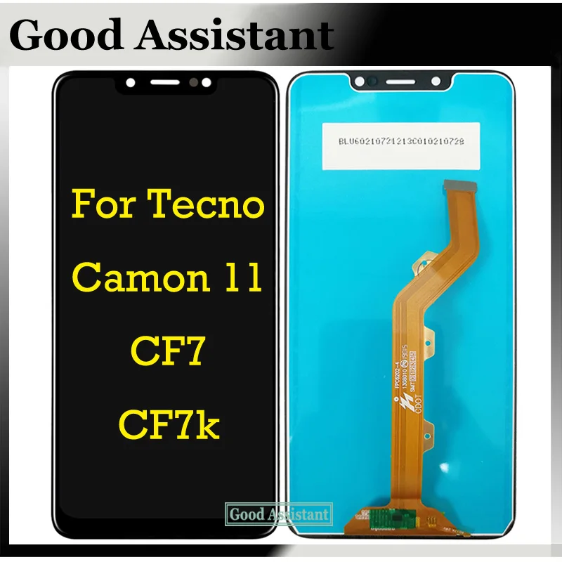Высококачественный черный 6 2 дюймовый ЖК-дисплей для Tecno Camon 11 CF7 CF7k детали замены |
