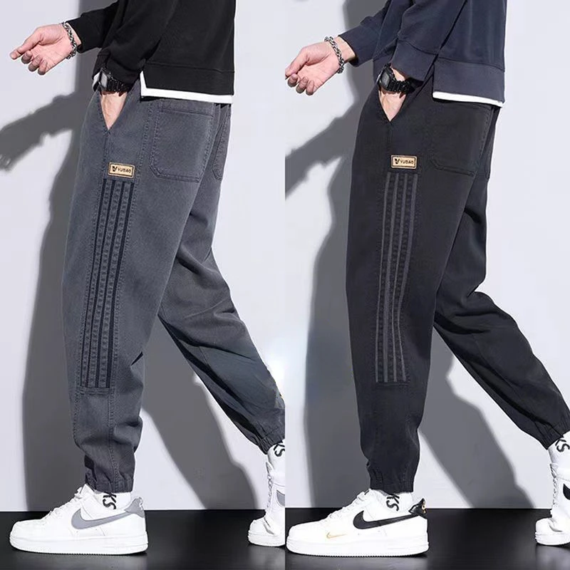 

Брюки мужские рабочие свободные, универсальные спортивные штаны в Корейском стиле, повседневные мешковатые брюки-карго, весна-осень 2022