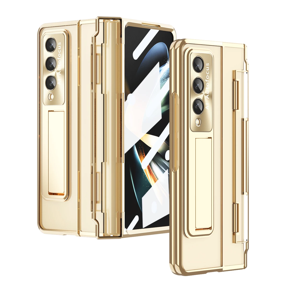 

Luxury Electroplating Screen Glass Cover For Samsung Galaxy Z Fold 3 4 Case Camera Protection Hard PC For Galaxy Z Fold 3 4 Case