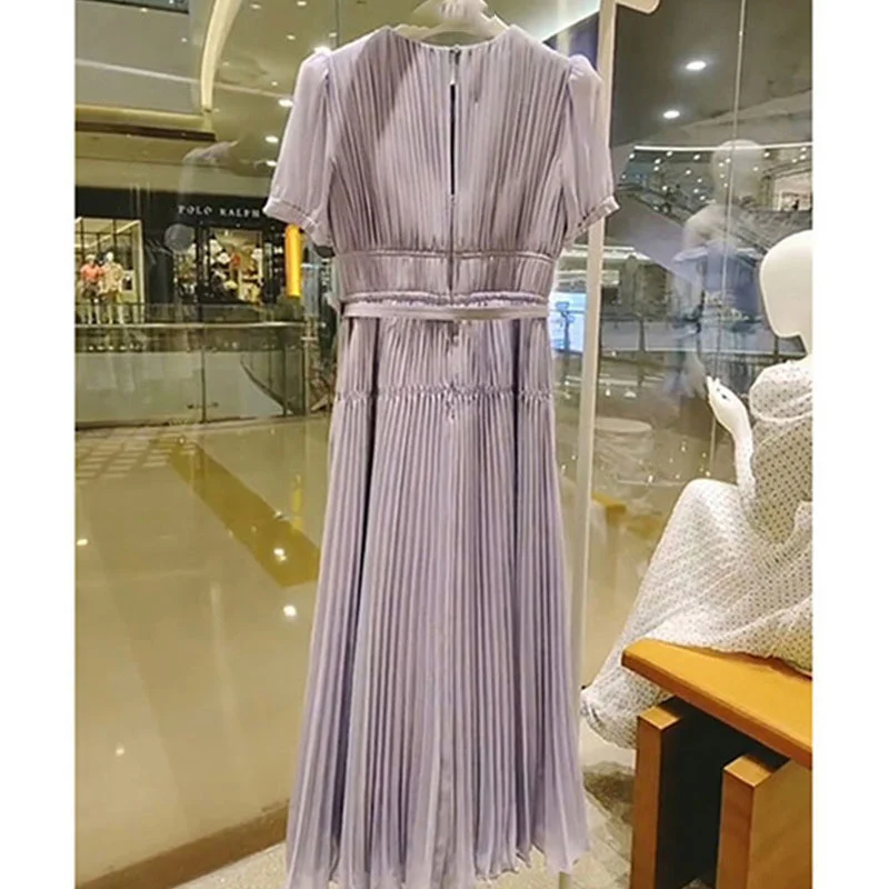Новинка лета 2023 женское платье Роскошное однотонное Модное Элегантное офисное