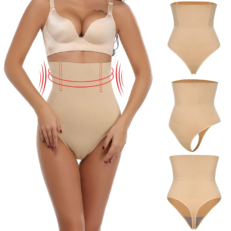 

High Waist Tummy Control Panties Women Thong Panty Shaper Slimming Underwear with Bone Shaping Briefs Butt Lifter Shapewear