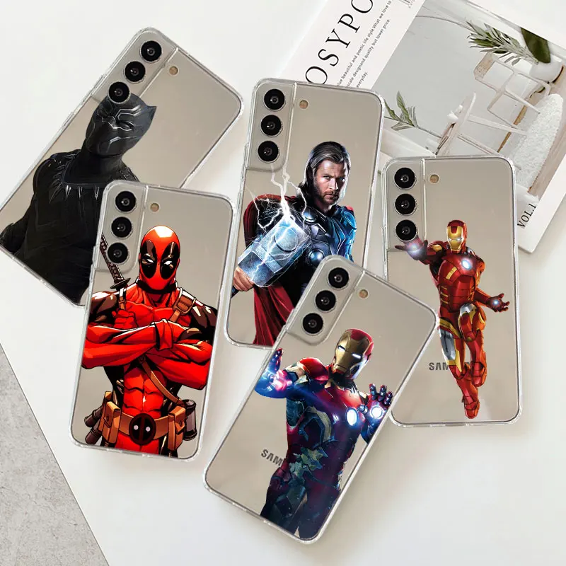 

Silicone Case For Samsung S9 Plus S23 Ultra S20 S21 FE S8 S10 S22 Note 20 10 Lite 8 Clear Cover Doctor Strange Deadpool Marvel