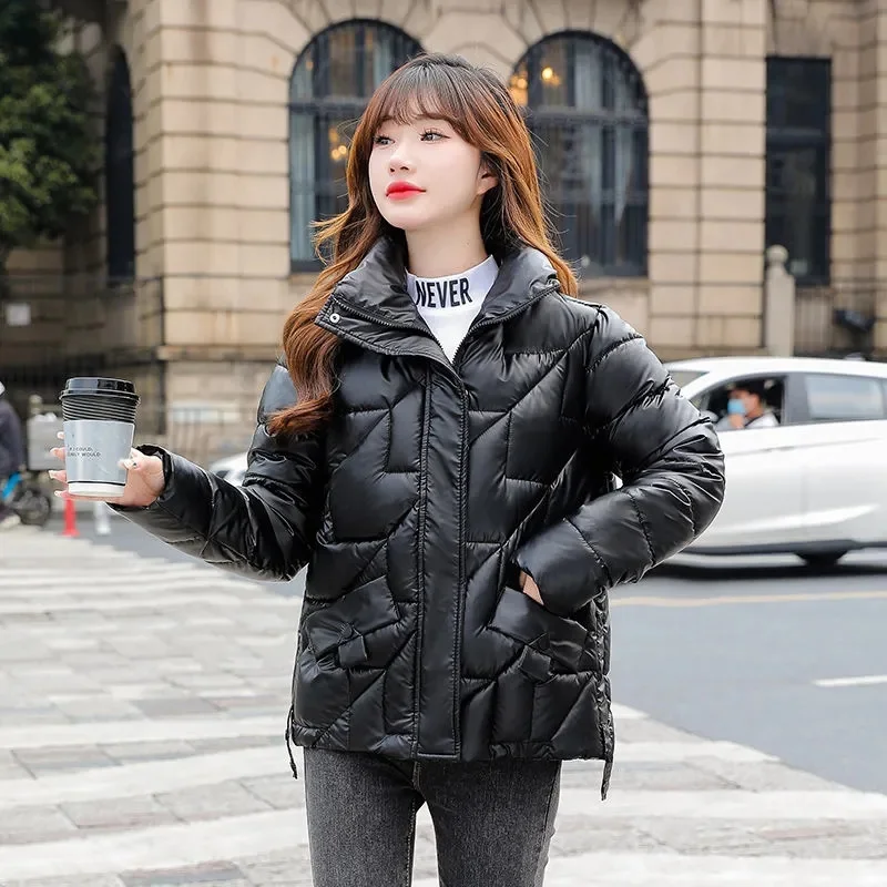 

2023 New Winter Jacket Parkas Women Coat Long Sleeves Overcoat Female Jacket Parka Thick Warm Cotton Padded Outwear