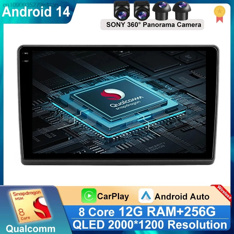 Автомагнитола 2DIN на Android 14 для GREAT WALL Hover Haval H6 2017 - 2019 с GPS-навигацией мультимедийным