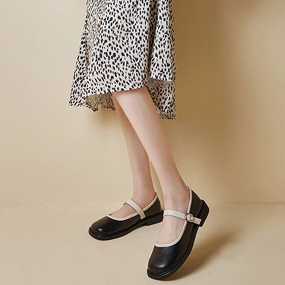 2022 Flat Loafers Black Cowhide Women Shoes Driving Shoes Pregnant Women Shoes White Brown Summer Shoes Woman